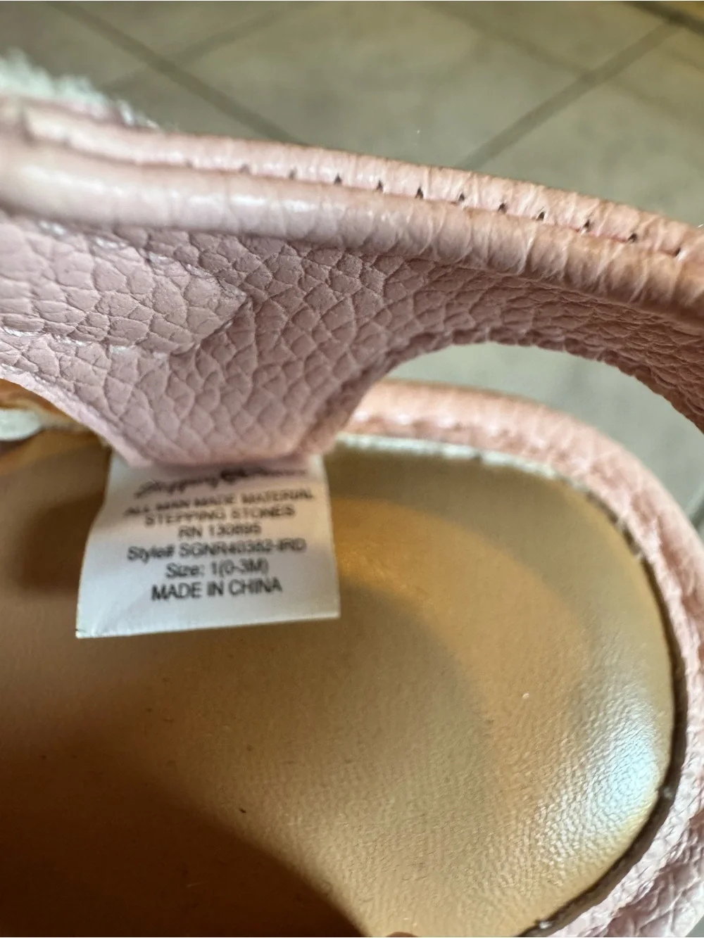 Source Unknown Pink Leather Baby Fisherman Sandals